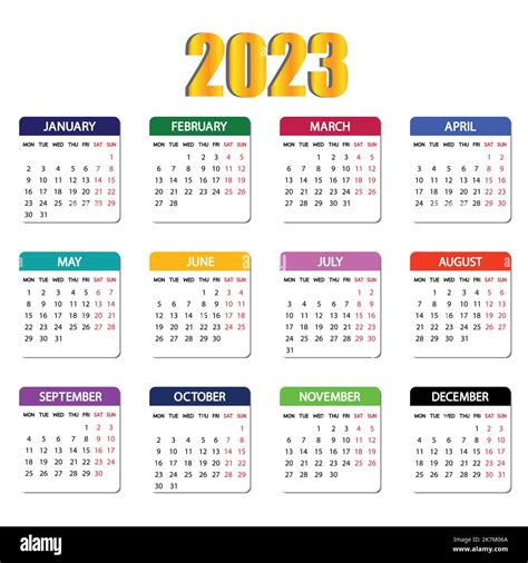 Calendario 2023 Para Imprimir Fotografías E Imágenes De Alta Resolución