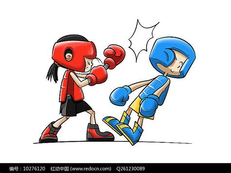 拳击手卡通插画图片下载红动中国