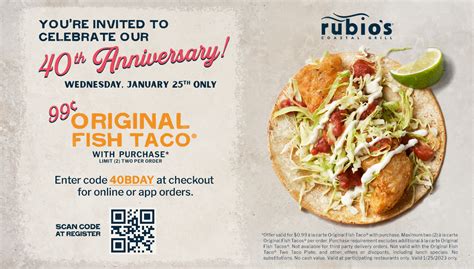 National Fish Taco Day Rubios Coastal Grill