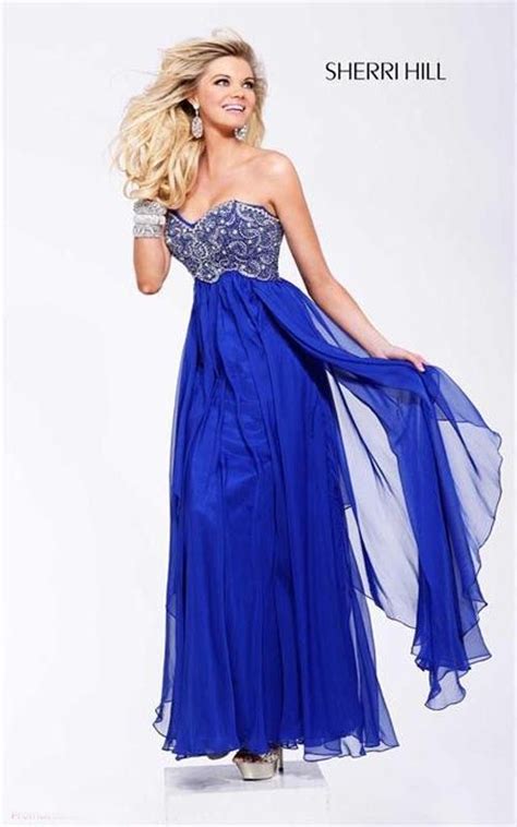 Sherri Hill 3802 Royal Blue Strapless Dress 2014 Sherri Hill Prom Dresses Prom Dresses
