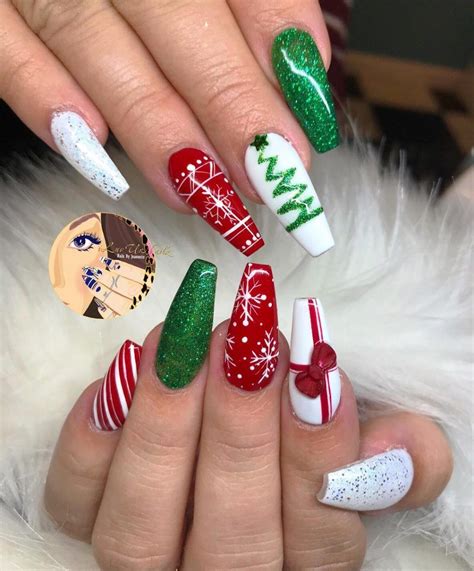 77 Outstanding Christmas Nail Designs To Celebrate This Year Stylish Belles Red Christmas