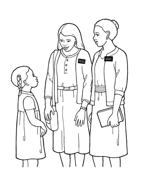Sister Missionary Coloring Pages Coloring Pages