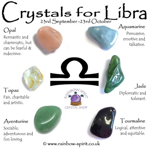 Libra Birthstones Crystal Set Etsy Crystal Healing Chart Crystal
