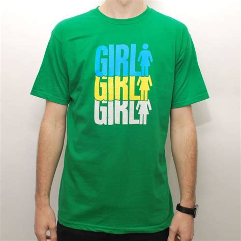 Girl Skateboards Girl Triple Og Skateboard T Shirt Kelly Green Girl
