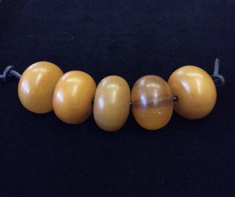 4 Large African Amber Beads Resin Beadsjewelry Supplies Trade Beads 35x25 Mm Phenolic Resin