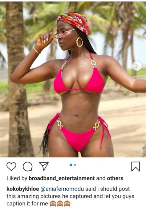 bbnaija s khloe flaunts body in swimsuit information nigeria