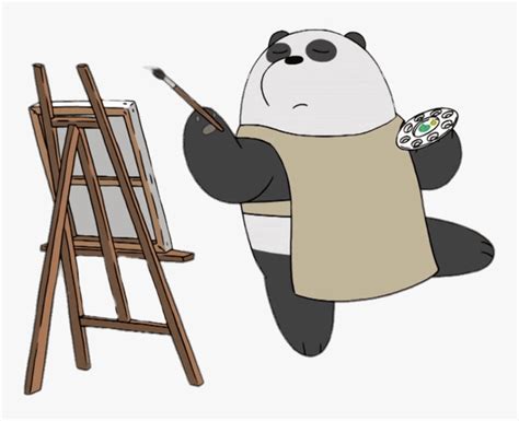 We Bare Bears Panda Painting We Bare Bears Panda Paints Hd Png