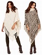 Womens Warm Winter Luxury Poncho Wrap Knitted Shawl Throw Cape Ladies ...