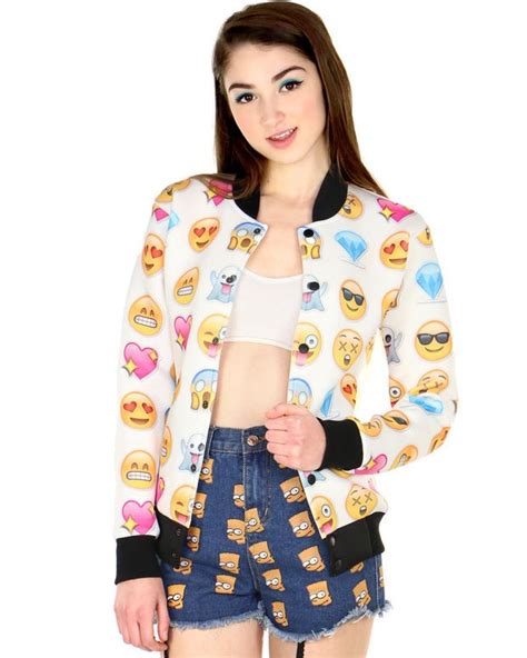 Emoji Face Jacket Clothes Fashion Emoji Faces