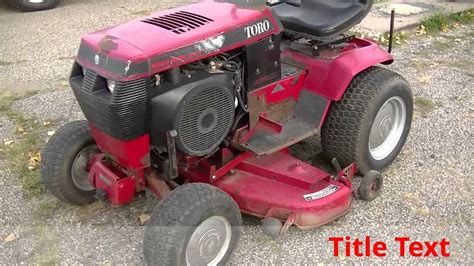 1993 Toro Model 520 H Garden Tractor Youtube