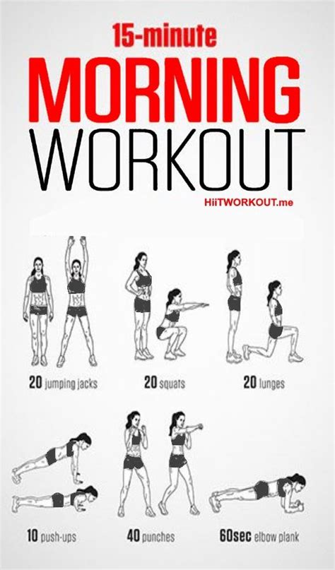 15 Minute Morning Workout For Home Morning Workout Gym Workout For