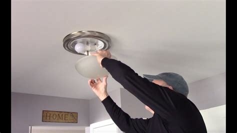 How To Replace A Light Bulbs In A Ceiling Fixture Youtube