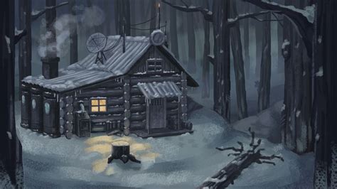 Winter Forest Cabin On Artstation At