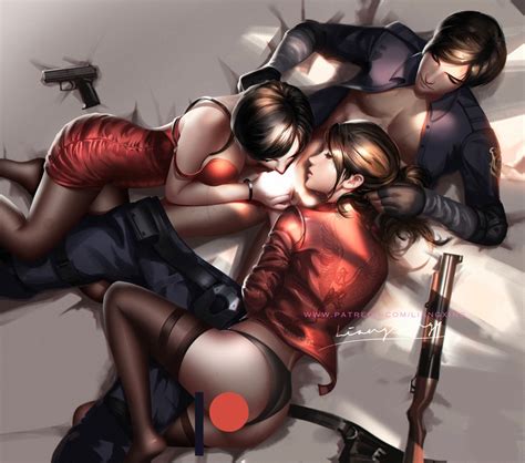 Claire Redfield Ada Wong And Leon S Kennedy Resident Evil And 1