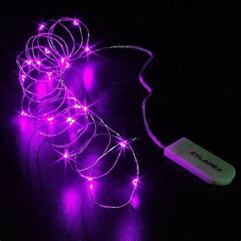 Cylapex 6 Pack Purple Fairy Lights Battery Operated String Lights