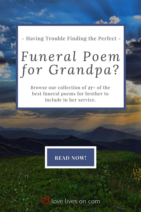 Click To Browse 21 Of The Best Funeral Poems For Grandpa To Use In A