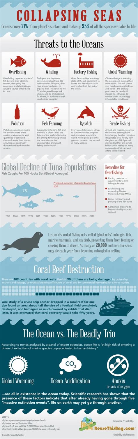 Threats To The Oceans Infograph Scuba Diver Life