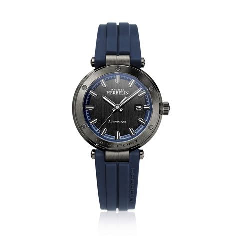 michel herbelin watches limited edition men s michel herbelin automatic blue and black steel