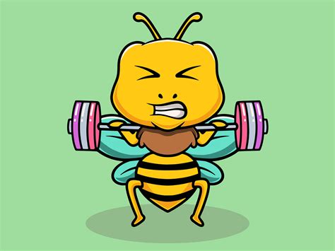 Cute Bee Workout Illustration By Cubbone On Dribbble