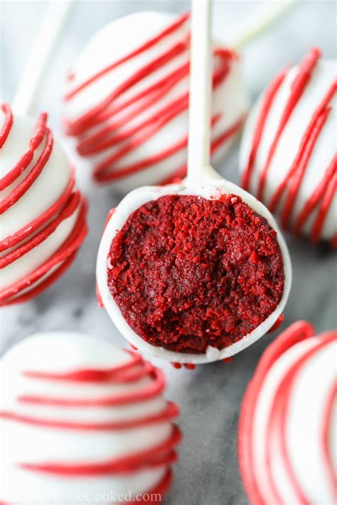 It is considered one of the moist cake ever, perhaps due to the alkaline acidic substances used like vinegar or buttermilk in this cake recipe. Red Velvet Cake Pops Recipe (VIDEO) - Simply Home Cooked