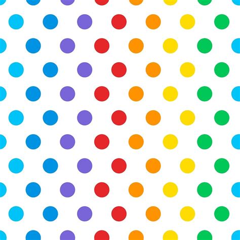 Seamless Colorful Polka Dot Pattern Vector Free Image By