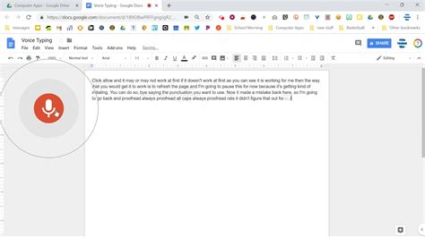 With a new google docs document open in chrome, go to tools > voice typing. Google Docs - Voice Typing - YouTube