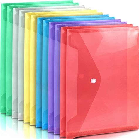 2pcs Multifunction A4 Clear Document Bag Paper File Folder Stationery