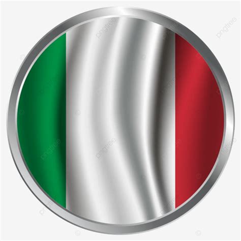 إيطاليا العلم الوطني شكل دائري يلوحون المتجه إعلان الجمهورية يوم