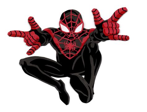 Spider Man Miles Morales Paper Cutout By Say Andy On Deviantart