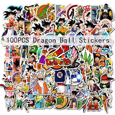 Dragon Ball 100 Sztuk Japońskie Anime Doodle Naklejki Rower Deskorolka