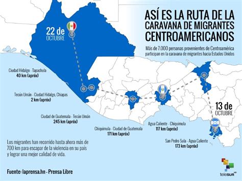 Ruta De La Caravana De Migrantes Centroamericanos Multimedia Telesur