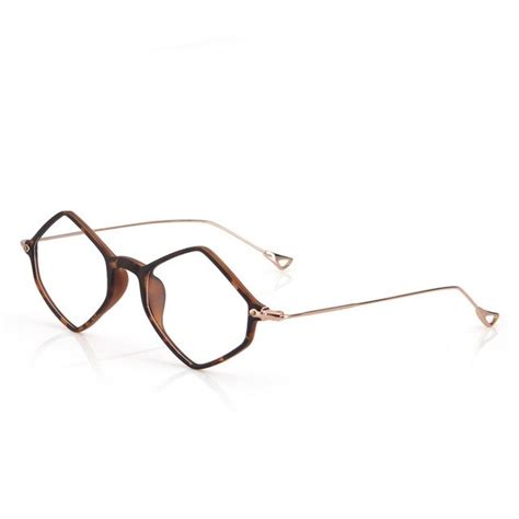 2018 Tr90 Women Rhombus Optical Eyeglasses Frame Retro Myopia Clear