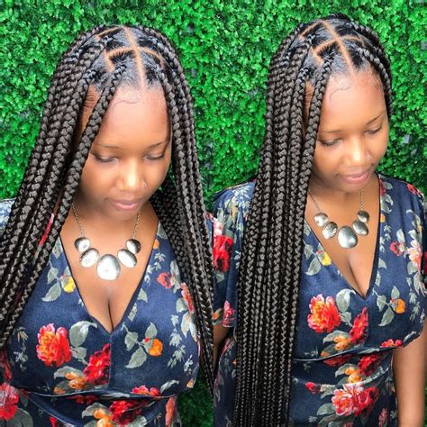 Jumbo Knotless Braids Styles They Are Versatile And Can Be Styled In Numerous Ways According