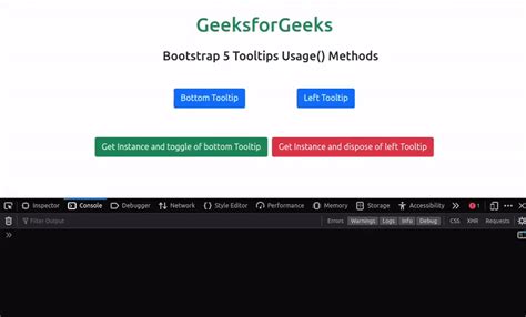 Bootstrap Tooltips Usage Methods Geeksforgeeks