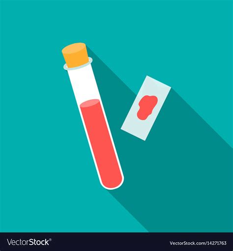 Blood Test Icon Flat Single Medicine Icon From Vector Image