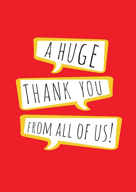 Buy A Huge Thank You From All Of Us A4 Card Large Thank You Card