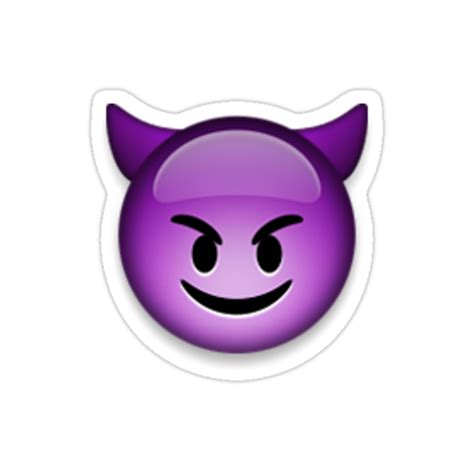 Purple Devil Emoji Stickers By Cheyannekailey Redbubble