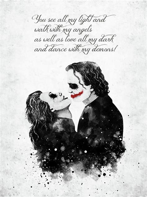 Joker And Harley Quinn And Quote Digital Art By Mihaela Pater