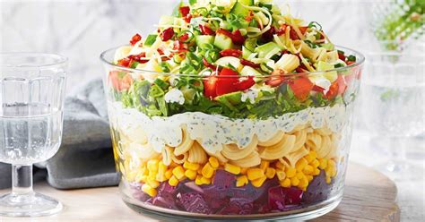 Keeping all of these ingredients on hand means i can whip this up in minutes for any meal. Layered Christmas pasta salad | Recipe | Christmas pasta, Pasta salad, Food recipes