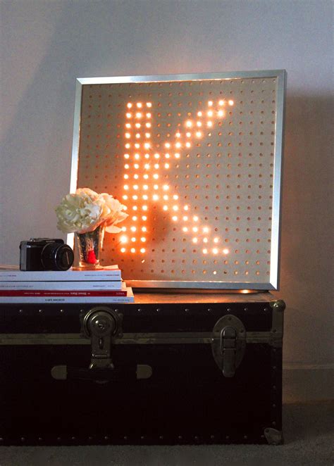 Diy Light Brite Inspired Framed Monorgam Letter Diy Wall Art Peg