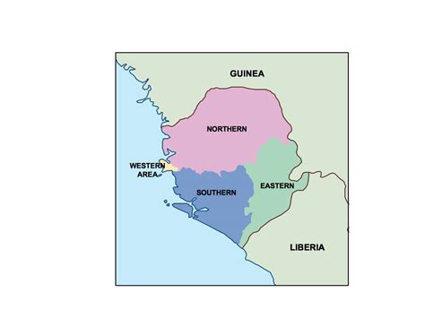 Sierra Leone Presentation Map Vector World Maps