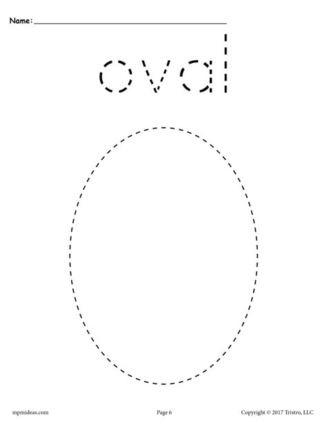 Oval Tracing Worksheet Printable Tracing Shapes Worksheets Supplyme