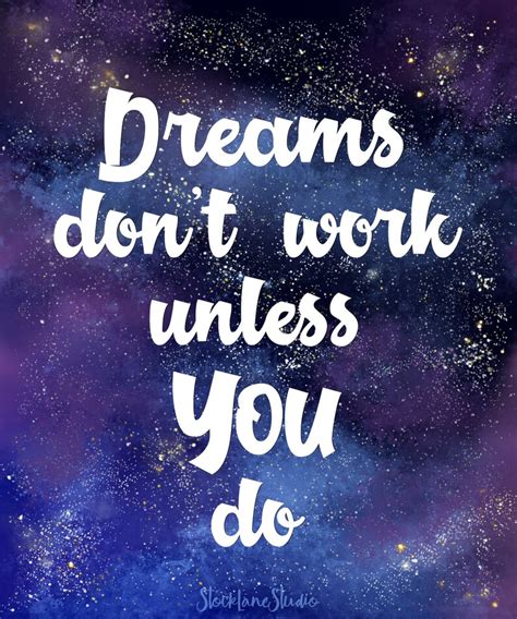Printable Wall Art Dreams Dont Work Unless You Do Etsy