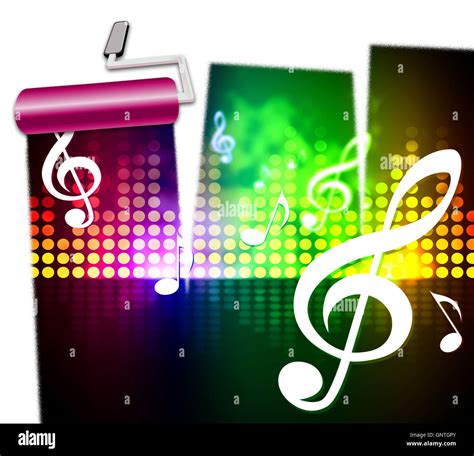 Music Symbols Representing Singing Soundtracks And Audio Stock Photo