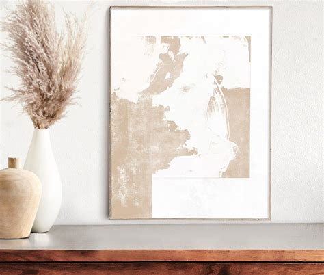 Abstract Art Modern Art Minimal Art Print Taupe Gray Brown Etsy