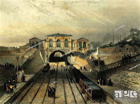 France 19th Century Paris Railway Station At Saint Germain En Laye