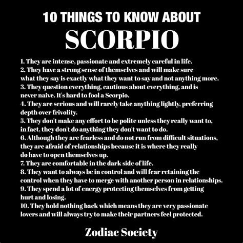Zodiacsociety 10 Things To Know About Scorpio Zodiacsociety
