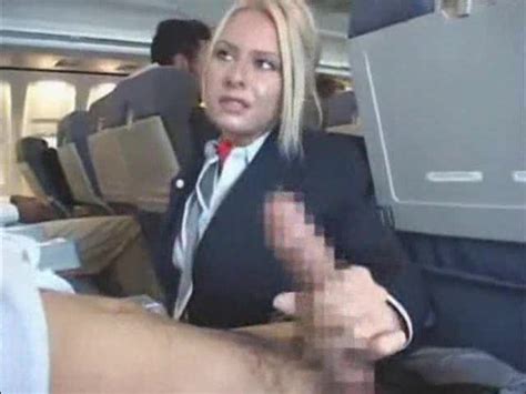 babe on a plane giving a handjob uniform porn