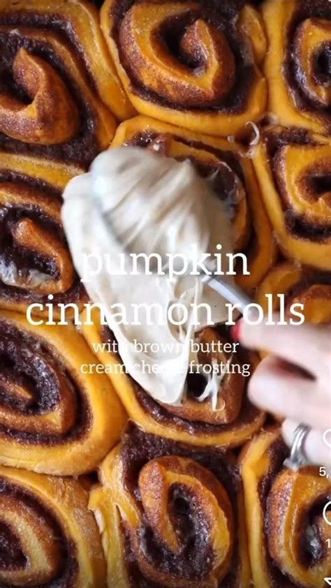 Pumpkin Cinnamon Rolls With Brown Butter Frosting Delicious Holiday