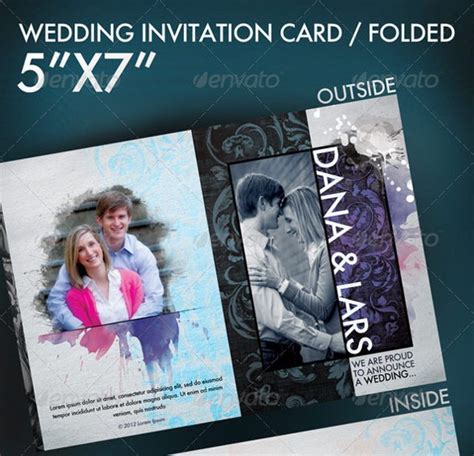 Modern Wedding Invitation 20 Psd  Indesign Format